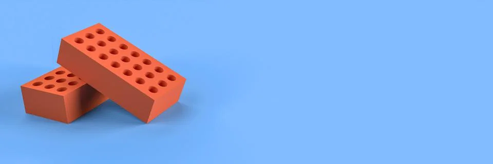 Bricks wall with blank copy space background. Construction concept Stock Illustration