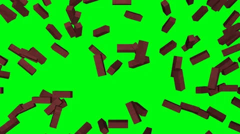 Bricks wall break Stock Footage 25369576