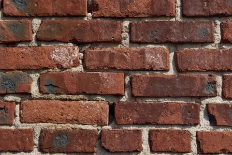Bricks wall close up background Stock Photos