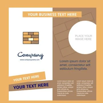 Bricks wall  Company Brochure Template. Vector Busienss Template Stock Illustration