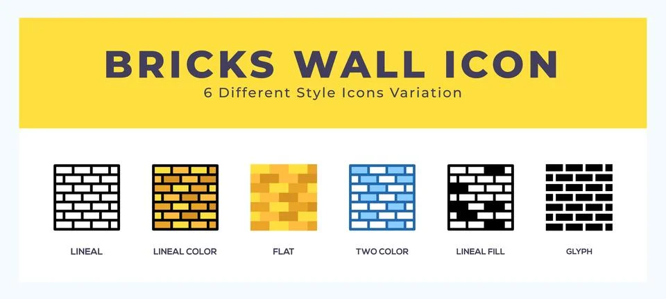 Bricks wall icon. high quality icon symbol for web design 스톡 일러스트