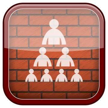 Bricks wall icon Ilustración de archivo