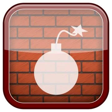 Bricks wall icon Stock Illustration