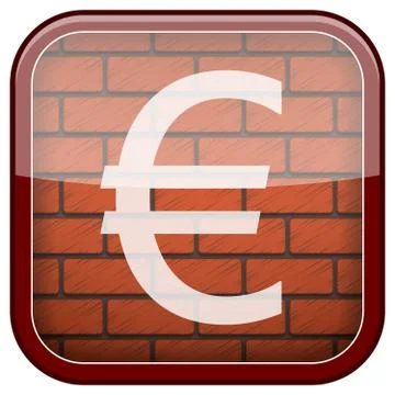 Bricks wall icon Stock Illustration