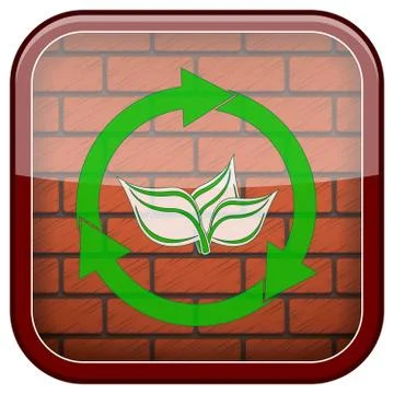 Bricks wall icon Stock Illustration