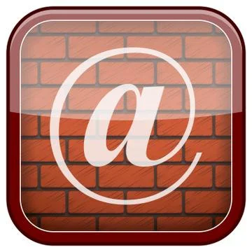 Bricks wall icon Stock Illustration