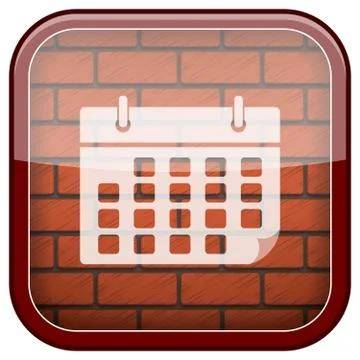 Bricks wall icon Stock Illustration