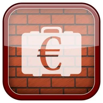 Bricks wall icon Illustrazione stock