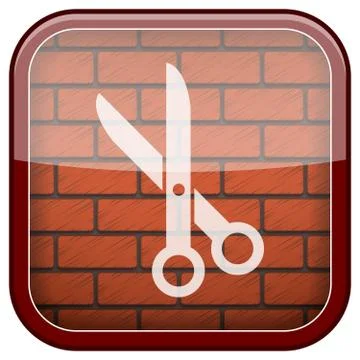Bricks wall icon Stock Illustration