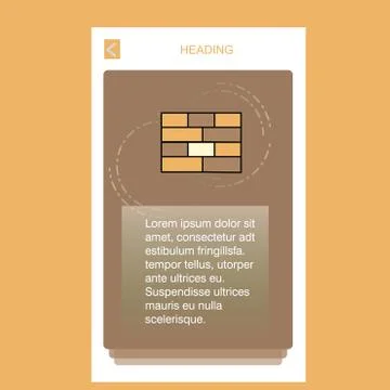 Bricks wall  mobile vertical banner design design. Vector Stock Illustration