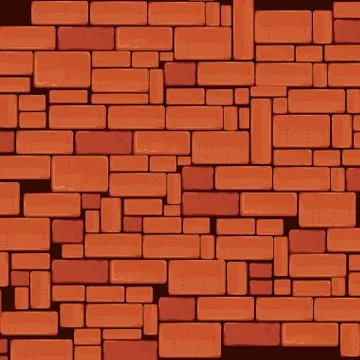 Bricks wall pattern background Stock Illustration