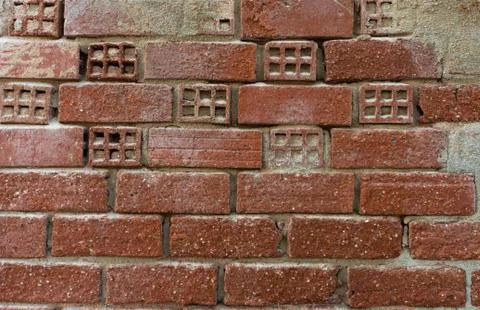 Bricks wall texture. Old wall horizontal texture. Background. Stock Photos