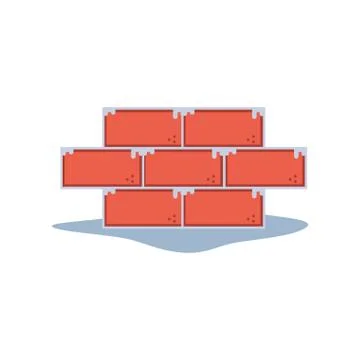 Bricks wall under construction design Stock Illustration