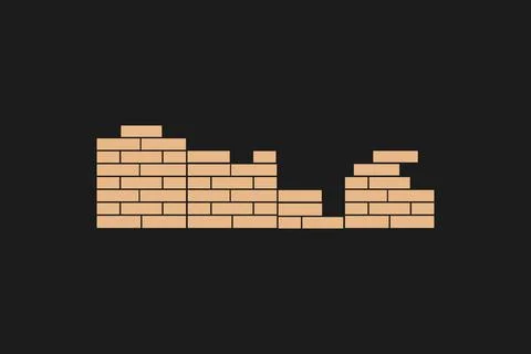 Bricks wall vector illustration. Brick symbol design Stock-Illustration