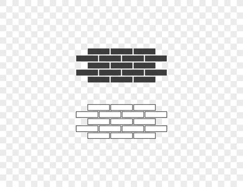 Bricks, wall, work icon on transparent background. Vector illustration. 库存插图