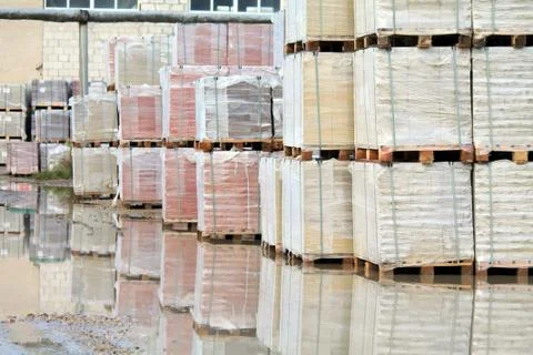 Bricks warehouse Stock Photos