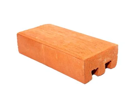 Bricks on white background Stock Photos