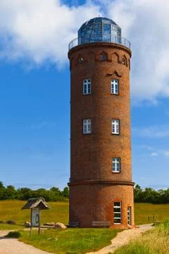Brickstone lighthouse on Ruegen Stock Photos