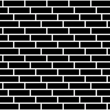 Brickwall / stone wall repeatable pattern with irregular tiling. Stock Illustration