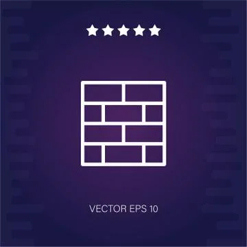 Brickwall vector icon Stock Illustration