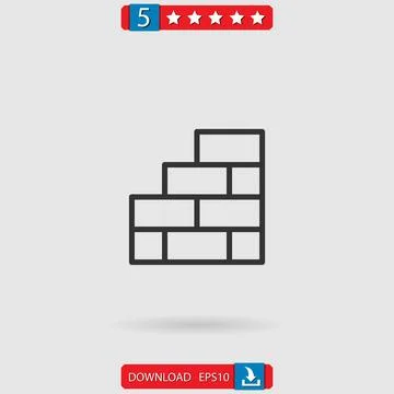 Brickwall vector icon Stockillustratie