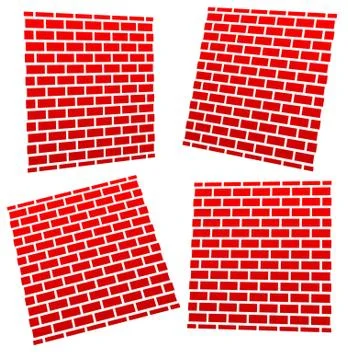 Brickwalls in different perspective イラスト素材