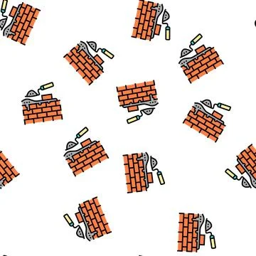 Brickwork building vector seamless pattern Ilustración de archivo