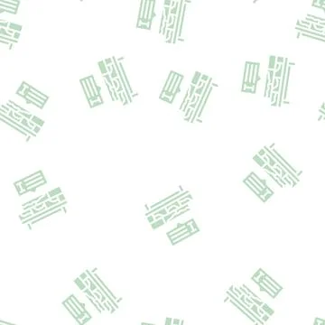 Brickwork courses glyph vector seamless pattern sign Stock Illustration