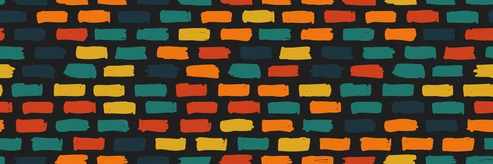 Brickwork decoration seamless pattern for your design Stock Illustration