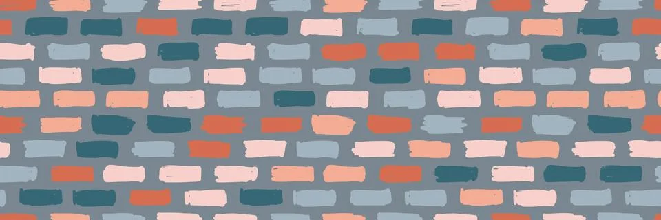Brickwork decoration seamless pattern for your design Stock Illustration