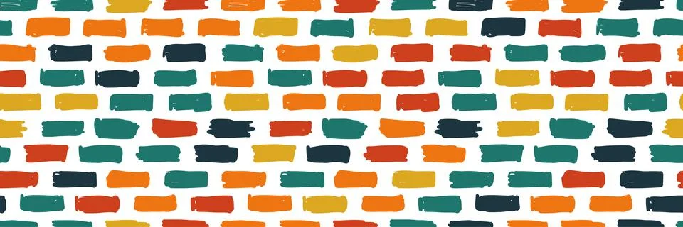 Brickwork decoration seamless pattern for your design Stock Illustration
