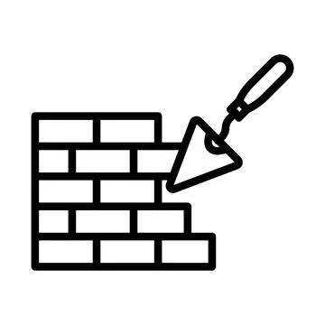 Brickwork Icon Set Masonry Illustrations for Construction and Architecture Stock Illustration