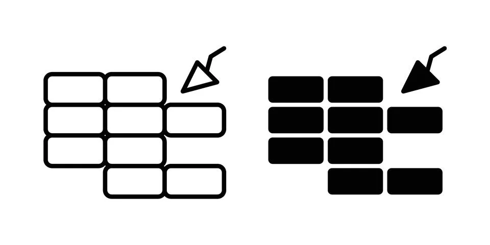 Brickwork icon vector design. EPS10 Stock Illustration