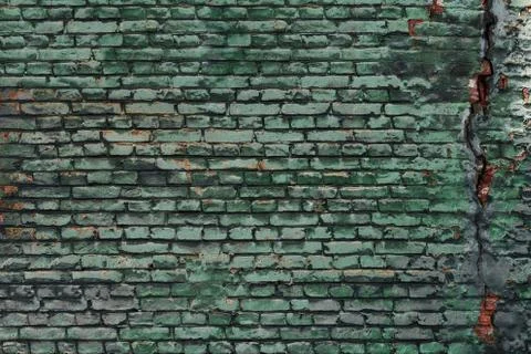Brickwork pattern with vanished paint layer Stock Photos
