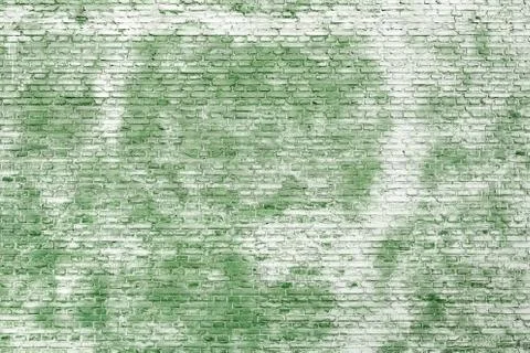 Brickwork pattern with vanished paint layer Foto stock