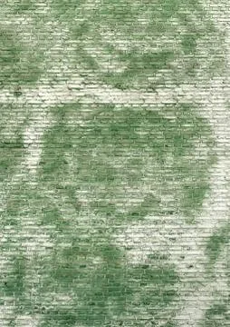 Brickwork pattern with vanished paint layer Stock Photos