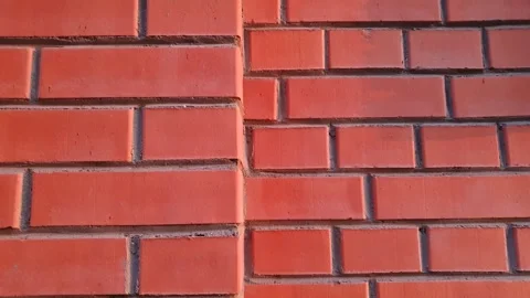 Brickwork. Wall, red brick building, masonry Video stock 278489434