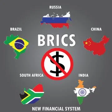 BRICS countries, infographics, vector illustration Illustrazione stock