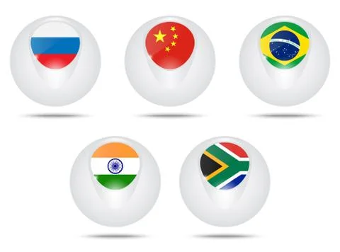 Brics flag Stock Illustration