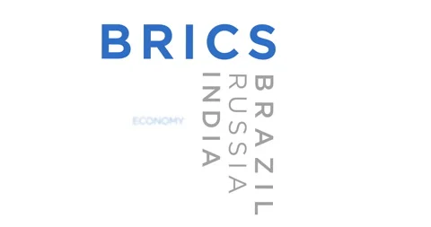 BRICS kinetic text abstract concept loop Stock Footage 247549671