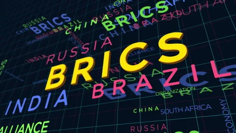 BRICS kinetic text abstract concept Stock Footage 247549863