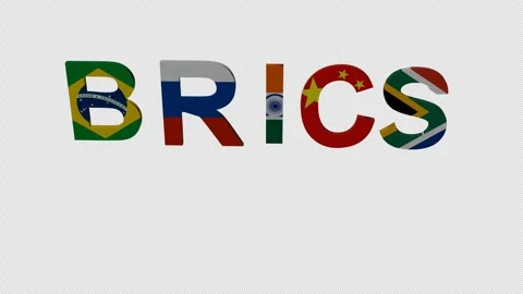 BRICS letter animation on transparent background. 4K footage. Stock Footage 284030887