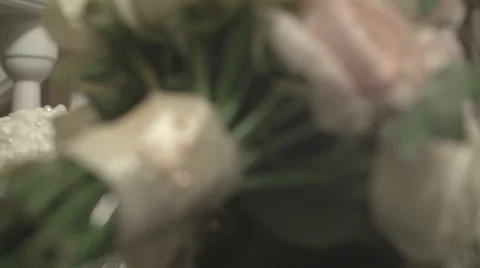 Bridal bouquet, big downside Stock Footage 58214922