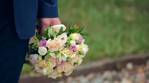 Bridal bouquet 스톡 동영상 74935443