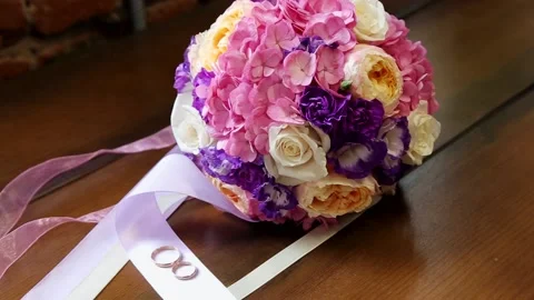Bridal bouquet Stock Footage 221853761