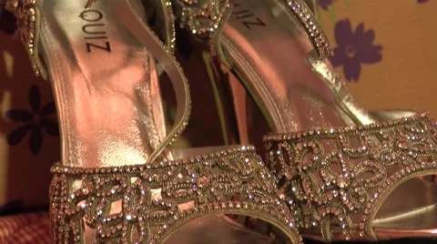 Bridal shoes Stock Footage 56263428