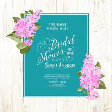 Bridal shower card Stockillustratie
