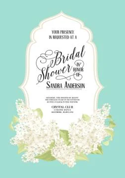 Bridal shower card Stock Illustration