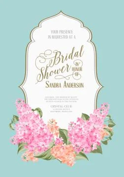 Bridal shower card Illustrazione stock