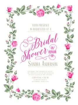 Bridal Shower invitation. Stock Illustration